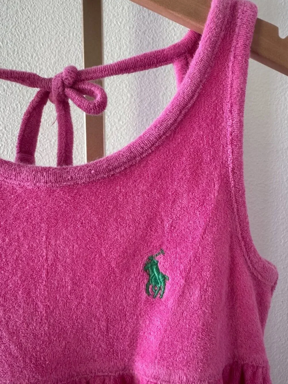 Polo Ralph Lauren Girls Terry Cloth Cover Up Dress Pink Size 5